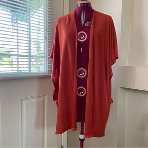 Kindred Clothing women slouchy sleeves burnt orange cardigan. One Size. Used.